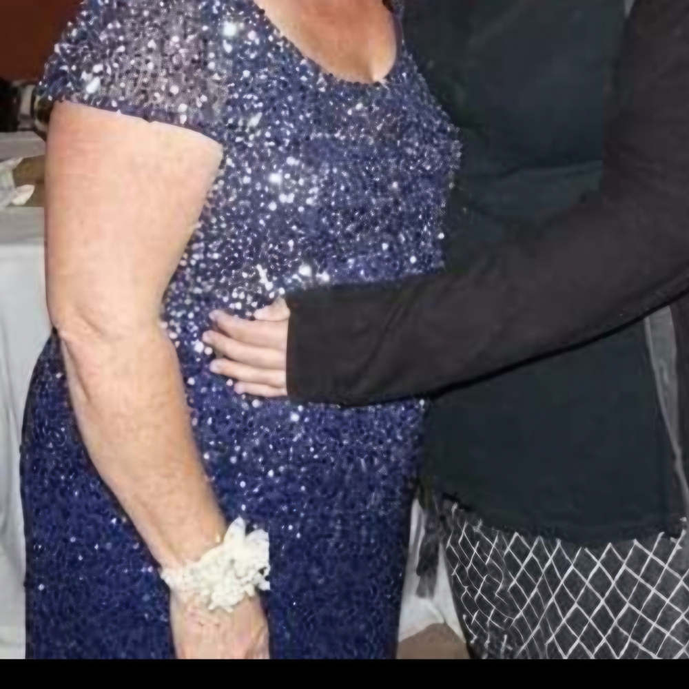 JS Boutique Sparkling Blue Evening Gown